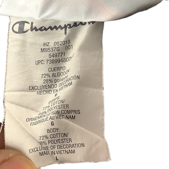 Champion Women Black Athletic Jogger Sweatpants Size L C Logo Drawstring - Picture 5 of 16